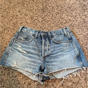 Universal Thread Blue Jean Shorts Distressed High-Waisted